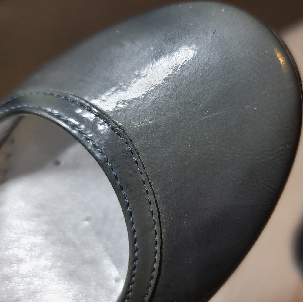LL Bean Gray Patent Leather Ballet Flats, Sz 7 - Picture 4 of 6